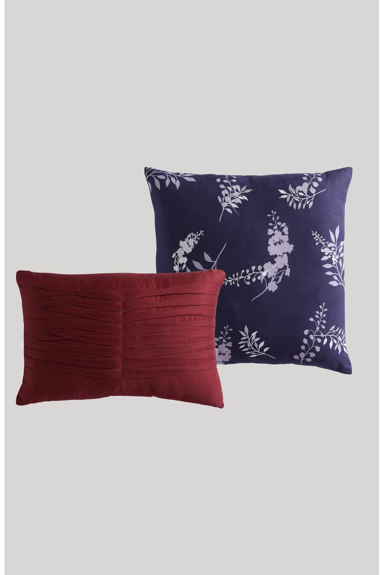 Purple Garden 5-Piece Reversible Comforter Set, Alternate, color, PURPLE