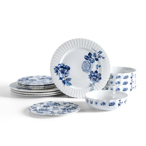 Fiore New Bone China 12-Piece Dinnerware Set