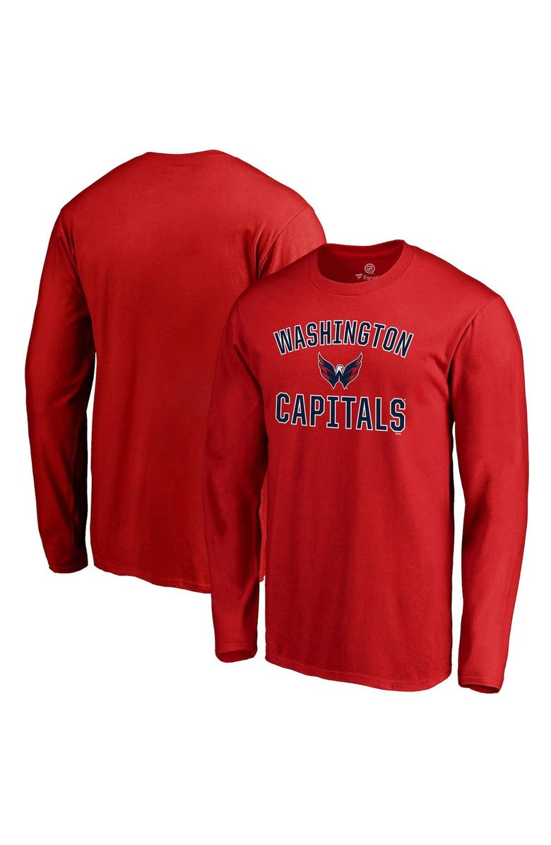 FANATICS Men's Fanatics Branded Red Washington Capitals Team Victory Arch Long Sleeve T-Shirt, Alternate, color, 