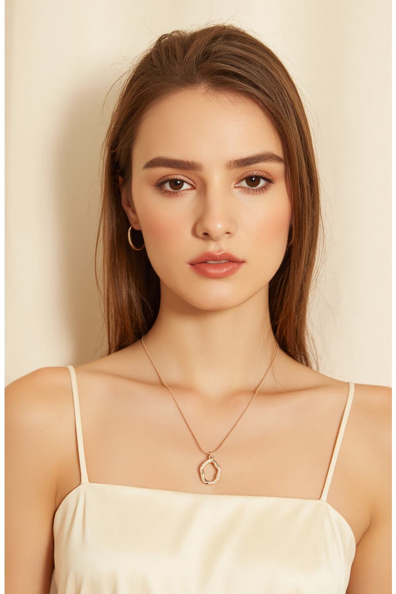 Ettika Abstract Open Circle Pendant Necklace (Women) | Nordstromrack