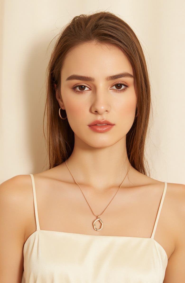 Ettika Abstract Open Circle Pendant Necklace, Alternate, color, 