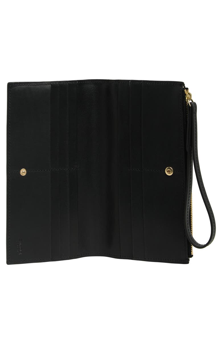 Shinola Leather Wallet with Wristlet Strap, Alternate, color,
