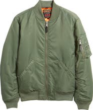 Schott NYC Water Resistant MA-1 Flight Jacket | Nordstrom Schott NYC Water Resistant MA-1 Flight Jacket | Nordstrom