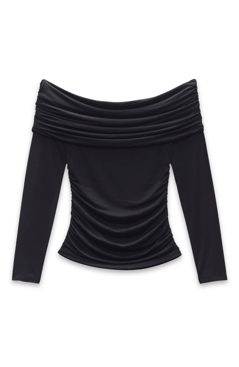 rag & bone Luca Off the Shoulder Long Sleeve Jersey Top, Alternate, color,