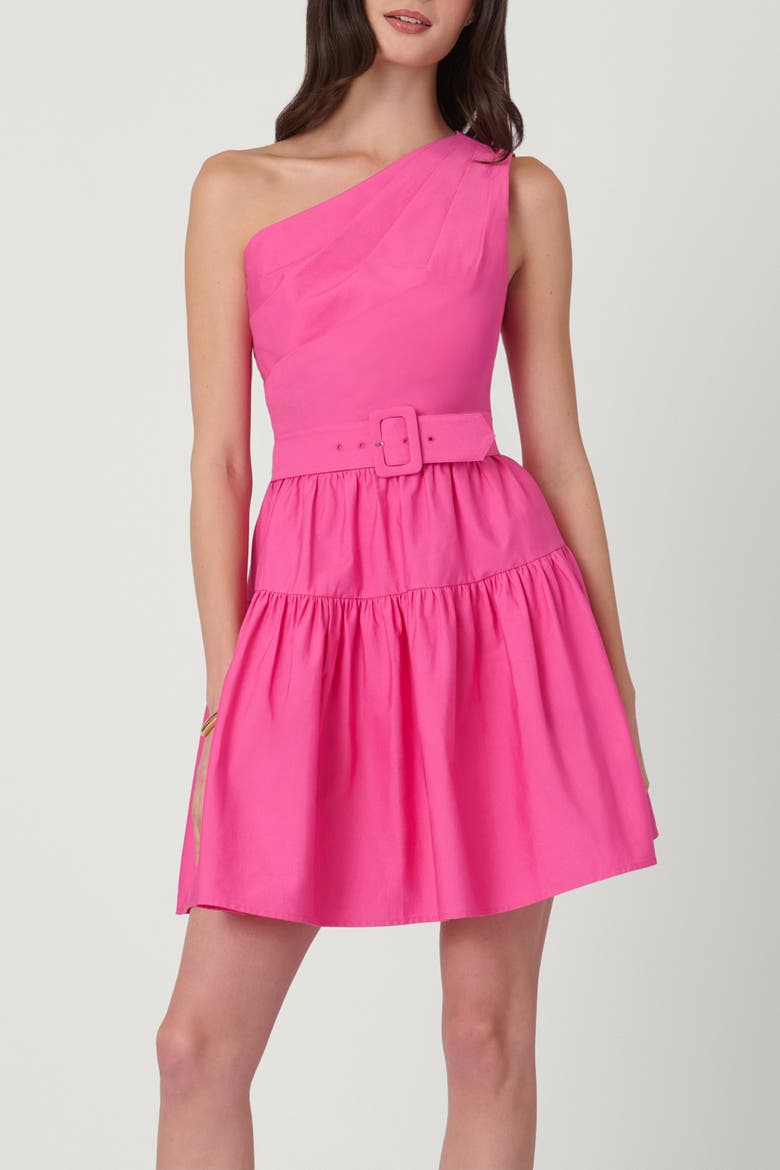 Cotton Faille Crawford Dress, Main, color, Fuchsia