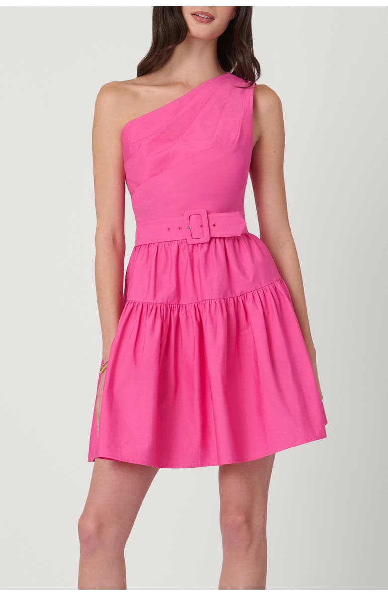 Shoshanna Cotton Faille Crawford Dress, Main, color, Fuchsia