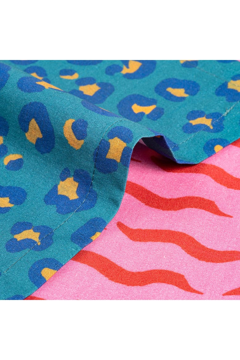 Nilufer's 4-pcs Digital Printed 100% Cotton Table Line, Alternate, color, Multicolor