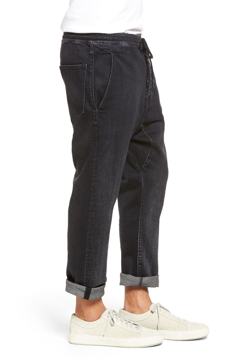 Vince Drop Crotch Drawstring Jeans, Alternate, color,