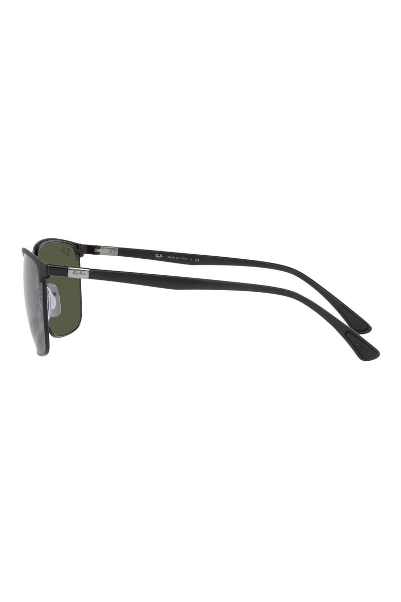 57mm Square Sunglasses, Alternate, color, MATTE BLACK