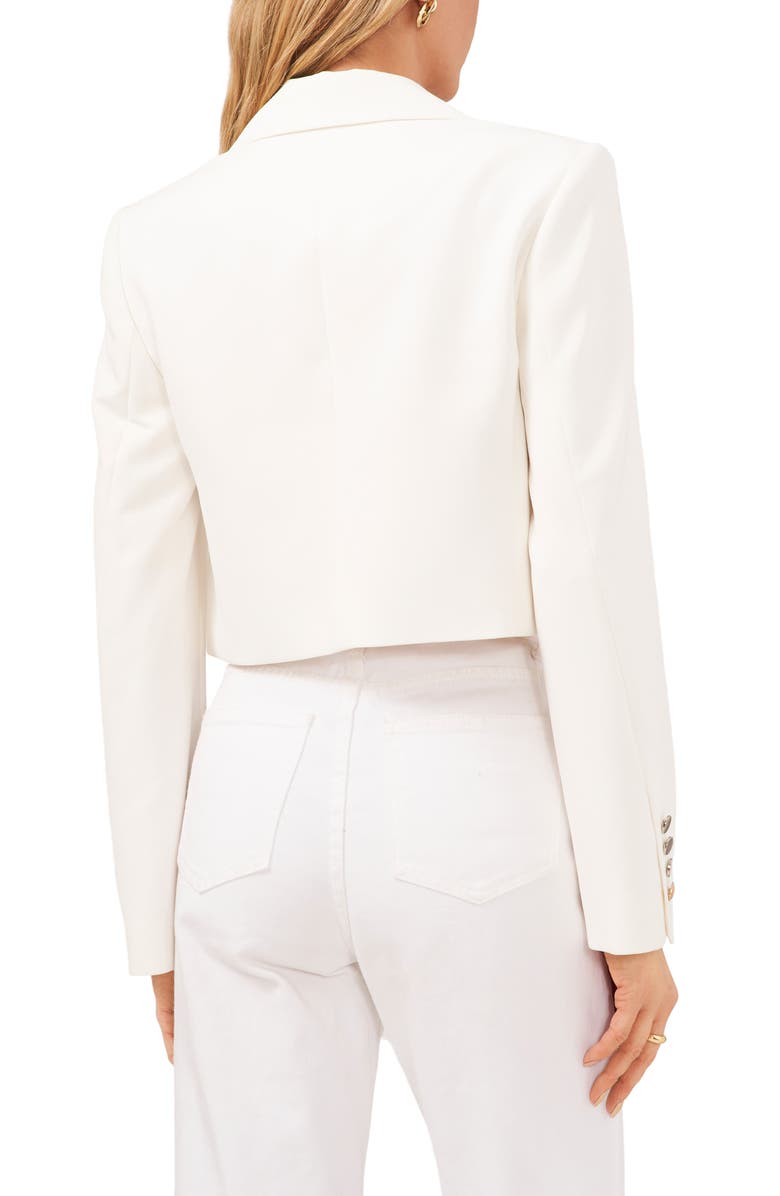 Vince Camuto Washed Twill Crop Blazer, Alternate, color, New Ivory