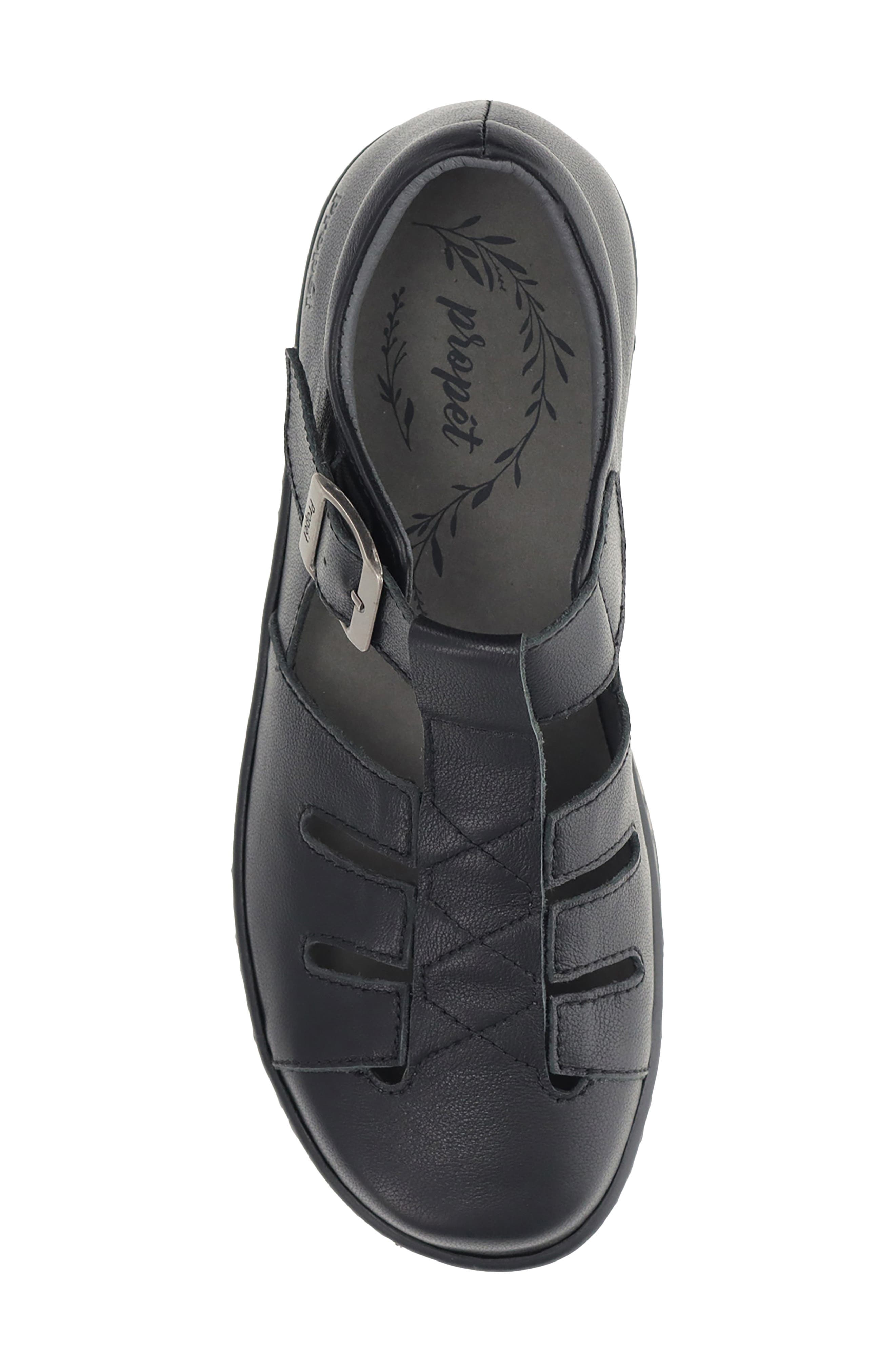 Propét Gwyneth Fisherman Sandal, Alternate, color, Black