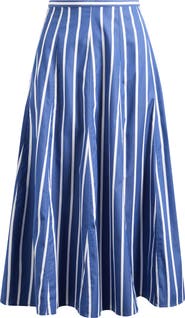 Madewell A-Line Poplin Midi Skirt