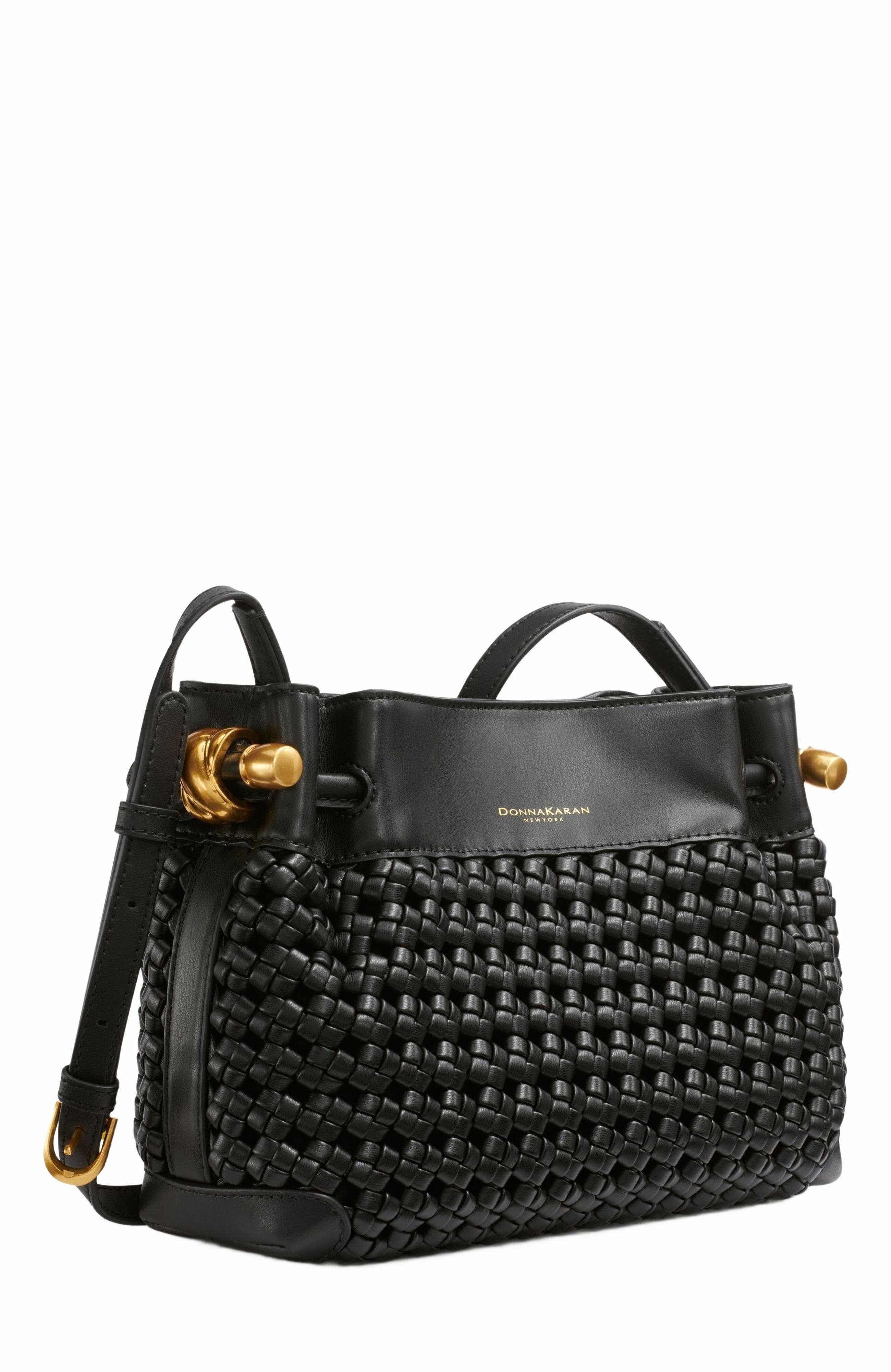 Cashmere Woven Crossbody Bag, Alternate, color, Black/Gold