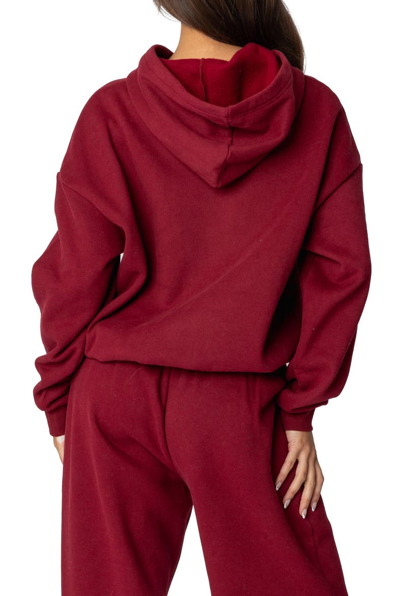 76 Cali Appliqué Graphic Hoodie, Alternate, color, BURGUNDY