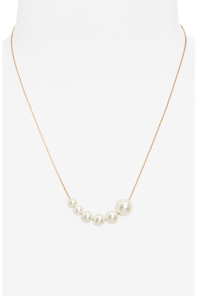 Graduated Freshwater Pearl Necklace, Alternate, color, WHITE- GOLD