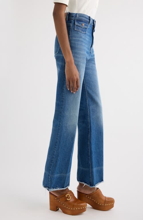 Chloé High Waist Flare Leg Jeans In Ocean Blue