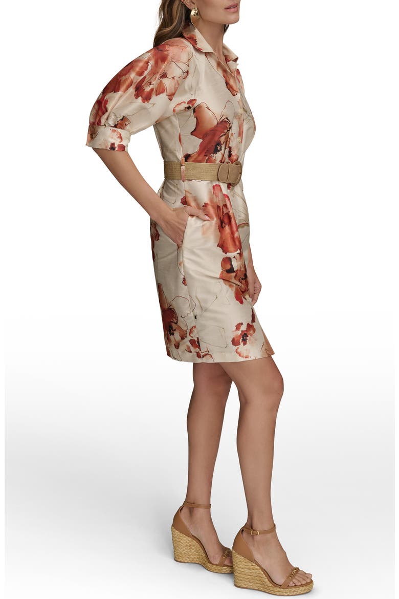 Floral Print Shirtdress, Alternate, color, CINNAMON MULTI