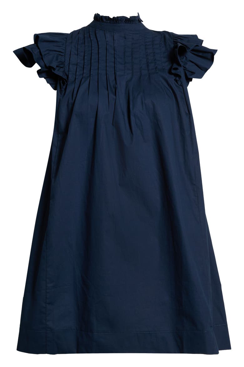 Lovel Ruffle Sleve Shift Dress, Alternate, color, NAVY