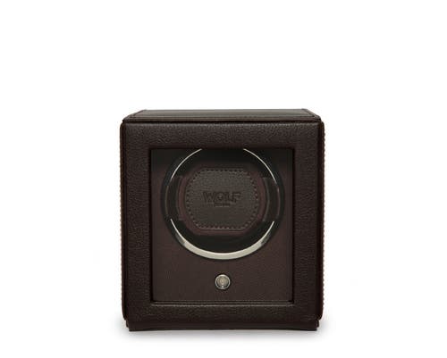 Wolf Cub Single Watch Winder With Cover In Brown