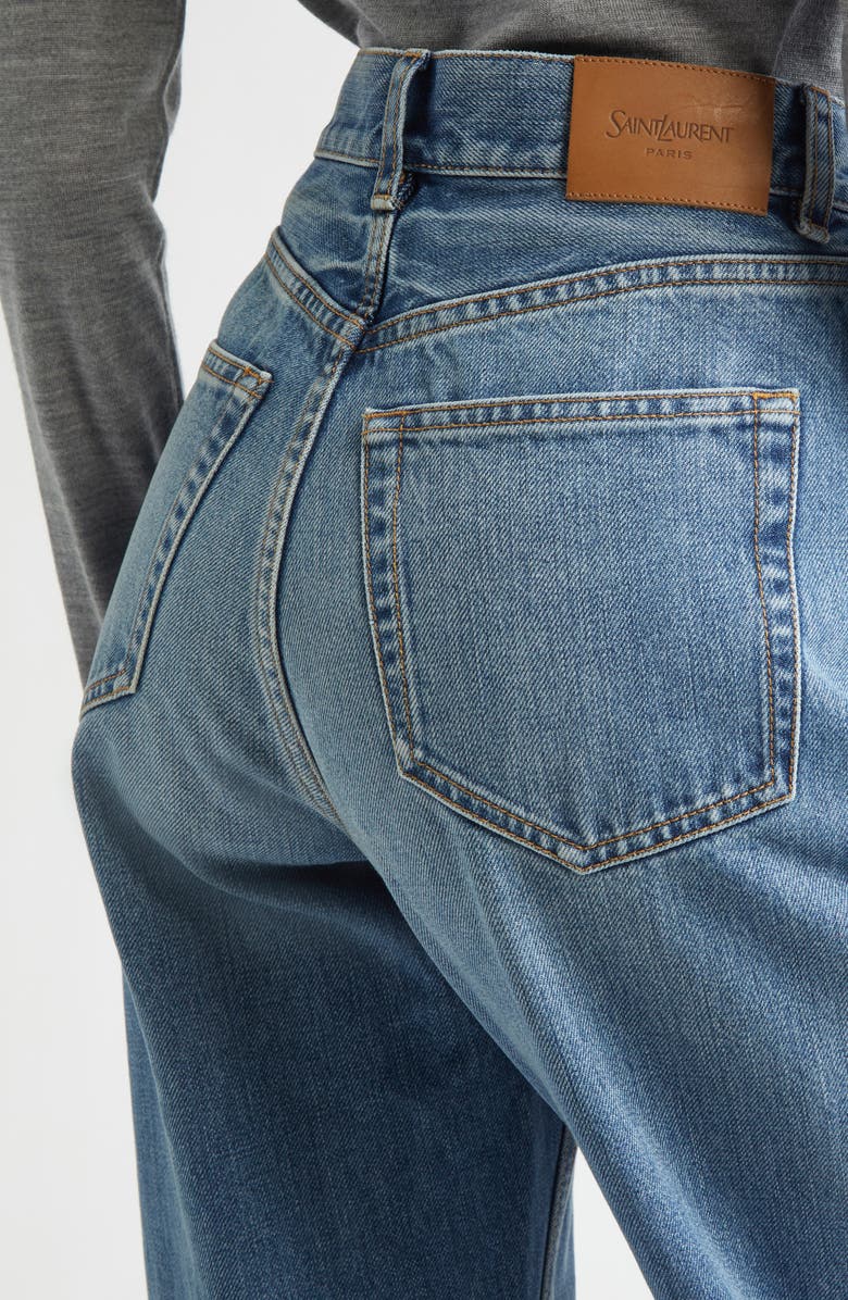 Saint Laurent V-Waist Baggy Jeans, Alternate, color, 50S Blue