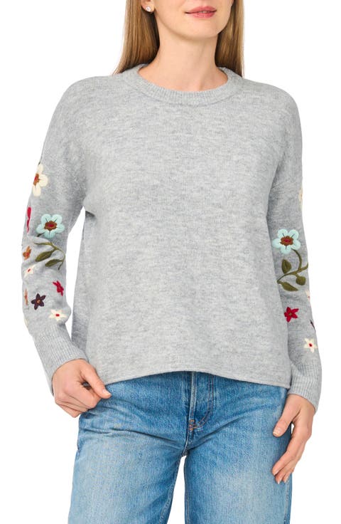 Embroidered Crewneck Sweater