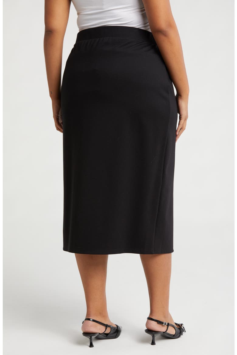 Kim Ponte Pencil Skirt, Alternate, color, BLACK