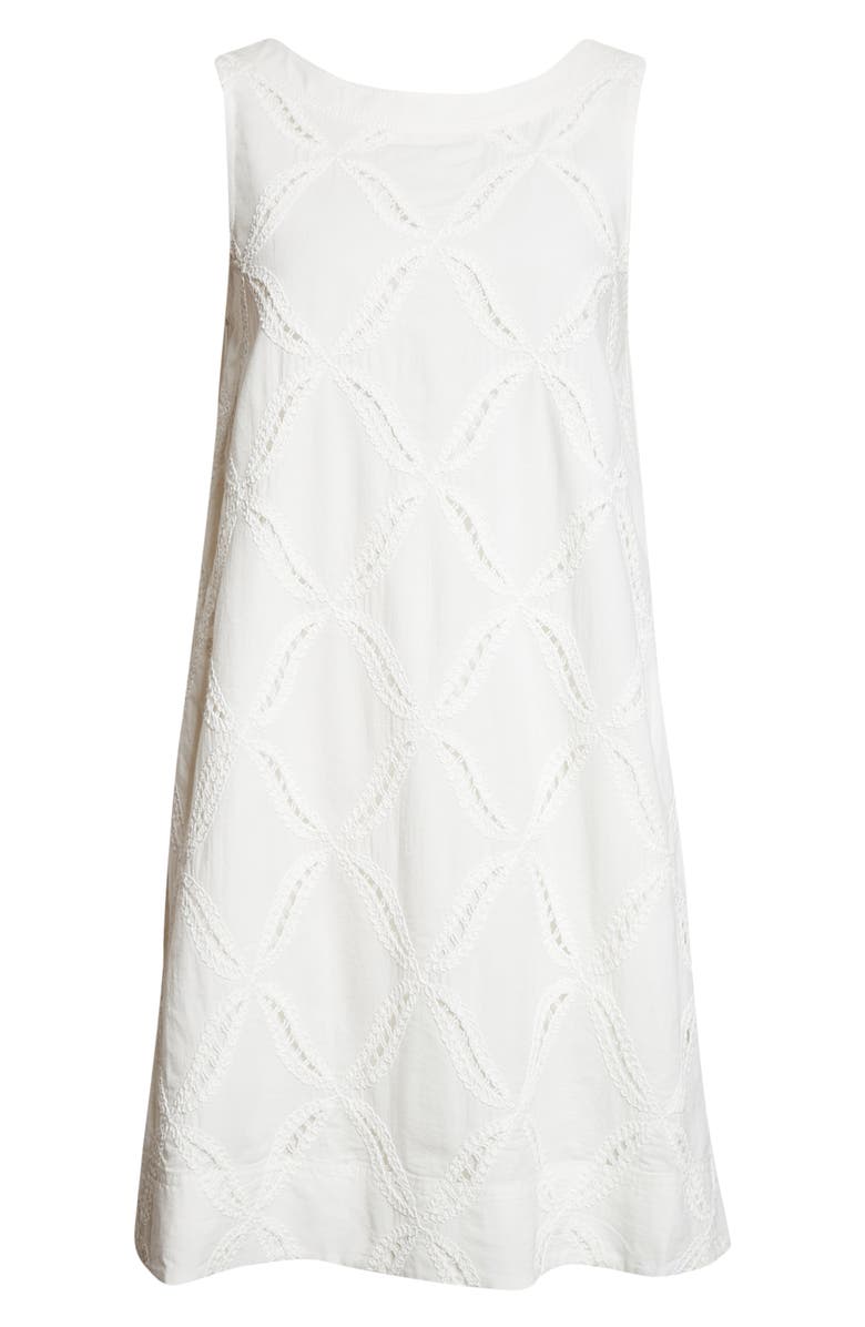 Derek Lam 10 Crosby Alina Ladder Stitch Sleeveless A-Line Dress, Alternate, color, 