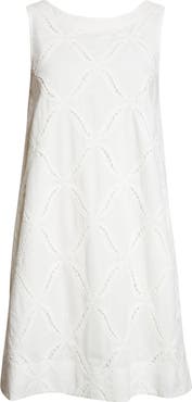 Derek Lam 10 Crosby Alina Ladder Stitch Sleeveless A-Line Dress