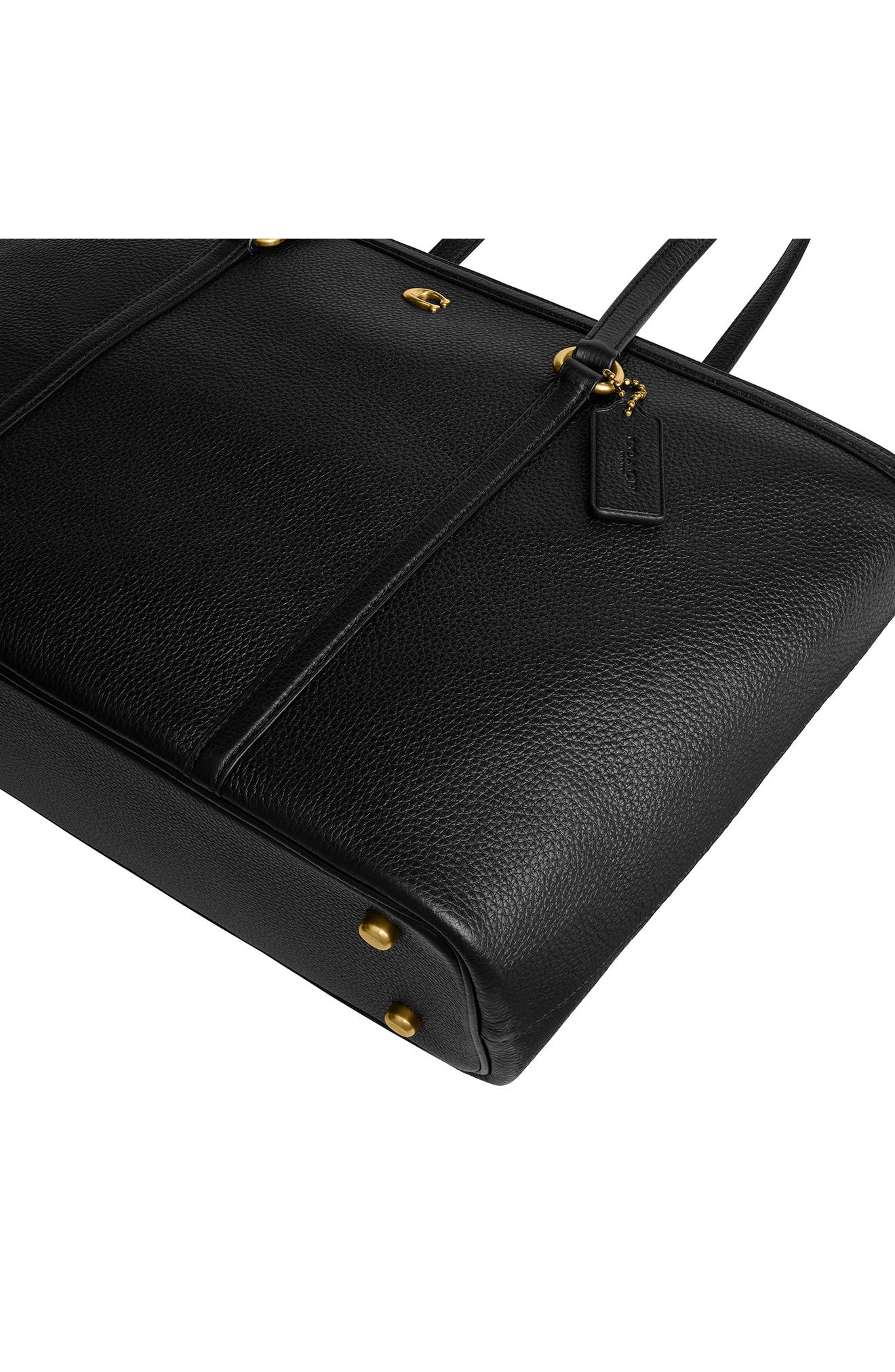 COACH Refined Pebble Leather Tote, Alternate, color, 