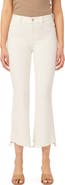 DL1961 Bridget Instasculpt High Waist Asymmetric Raw Hem Ankle Bootcut Jeans