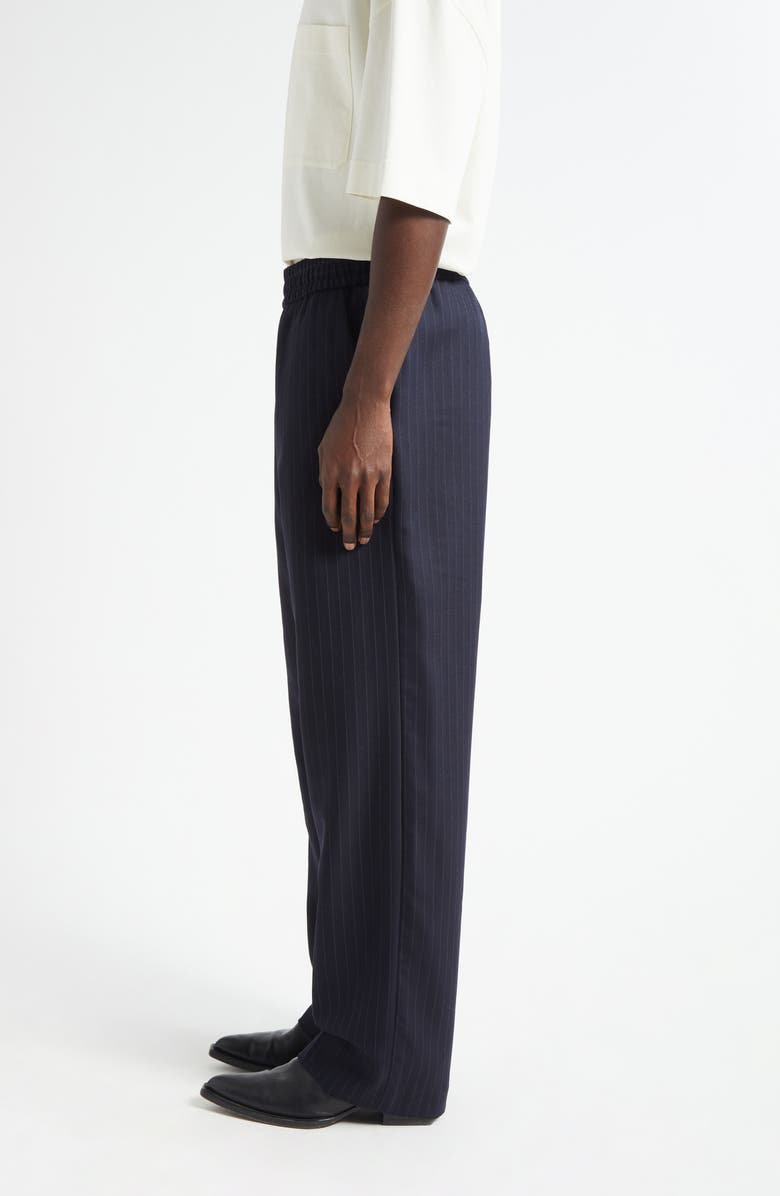 Golden Goose Journey Pinstripe Wide Leg Pants, Alternate, color, Dark Navy