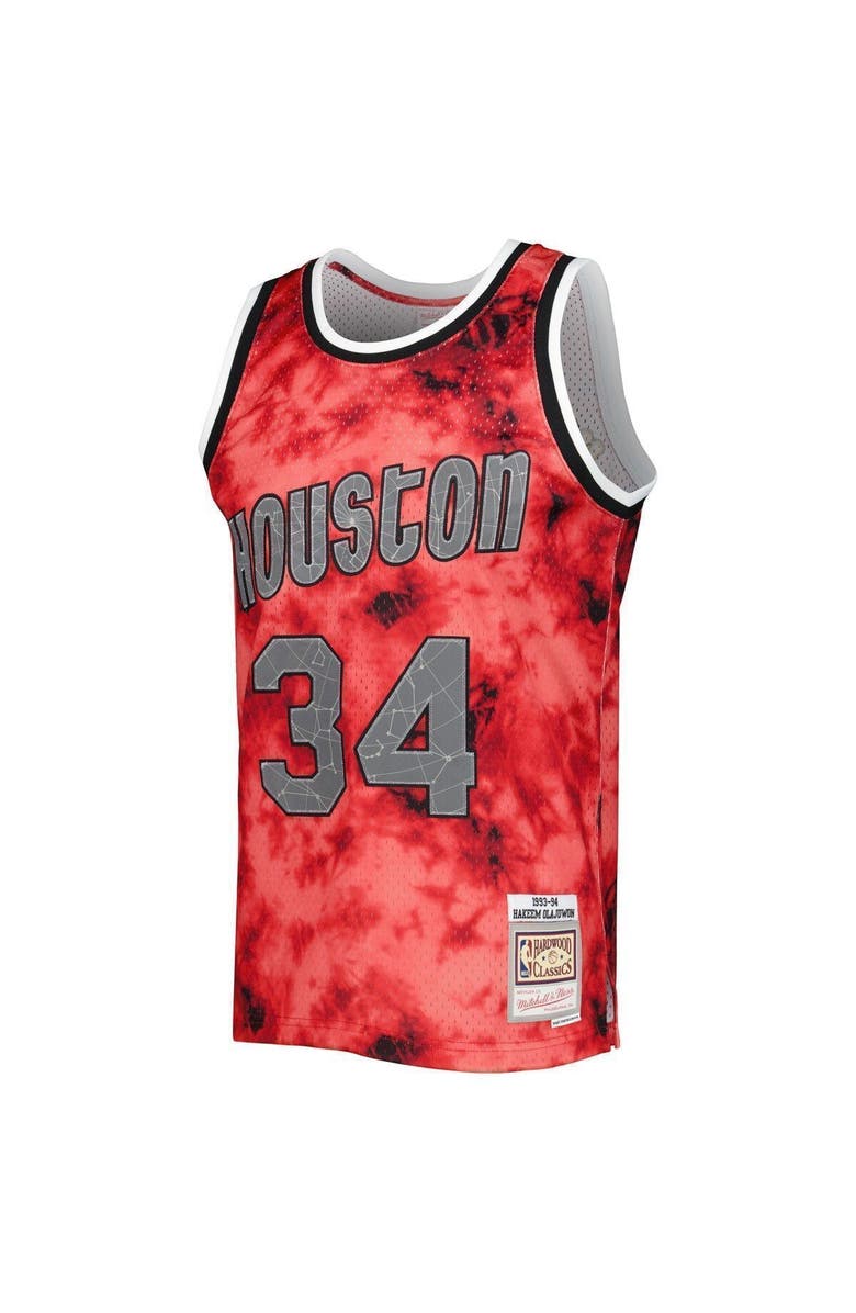 Mitchell & Ness Men's Mitchell & Ness Hakeem Olajuwon Red Houston Rockets 1993/94 Galaxy Swingman Jersey, Alternate, color, 