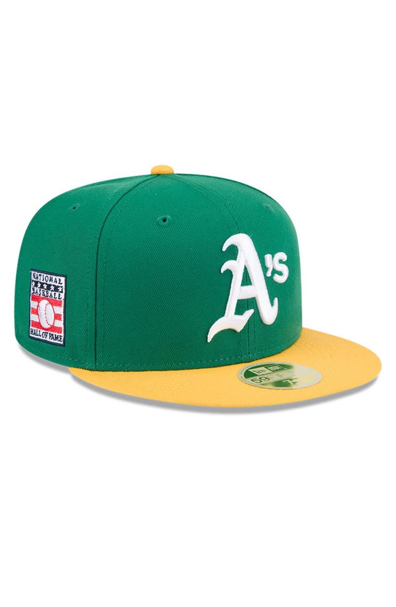 New Era Men's New Era Green Athletics Baseball Hall of Fame 59FIFTY Fitted Hat, Main, color, 