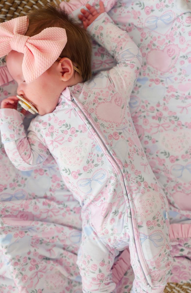 Posh Peanut Fitted Convertible One-Piece Pajamas, Alternate, color, Light/ Pastel Blue