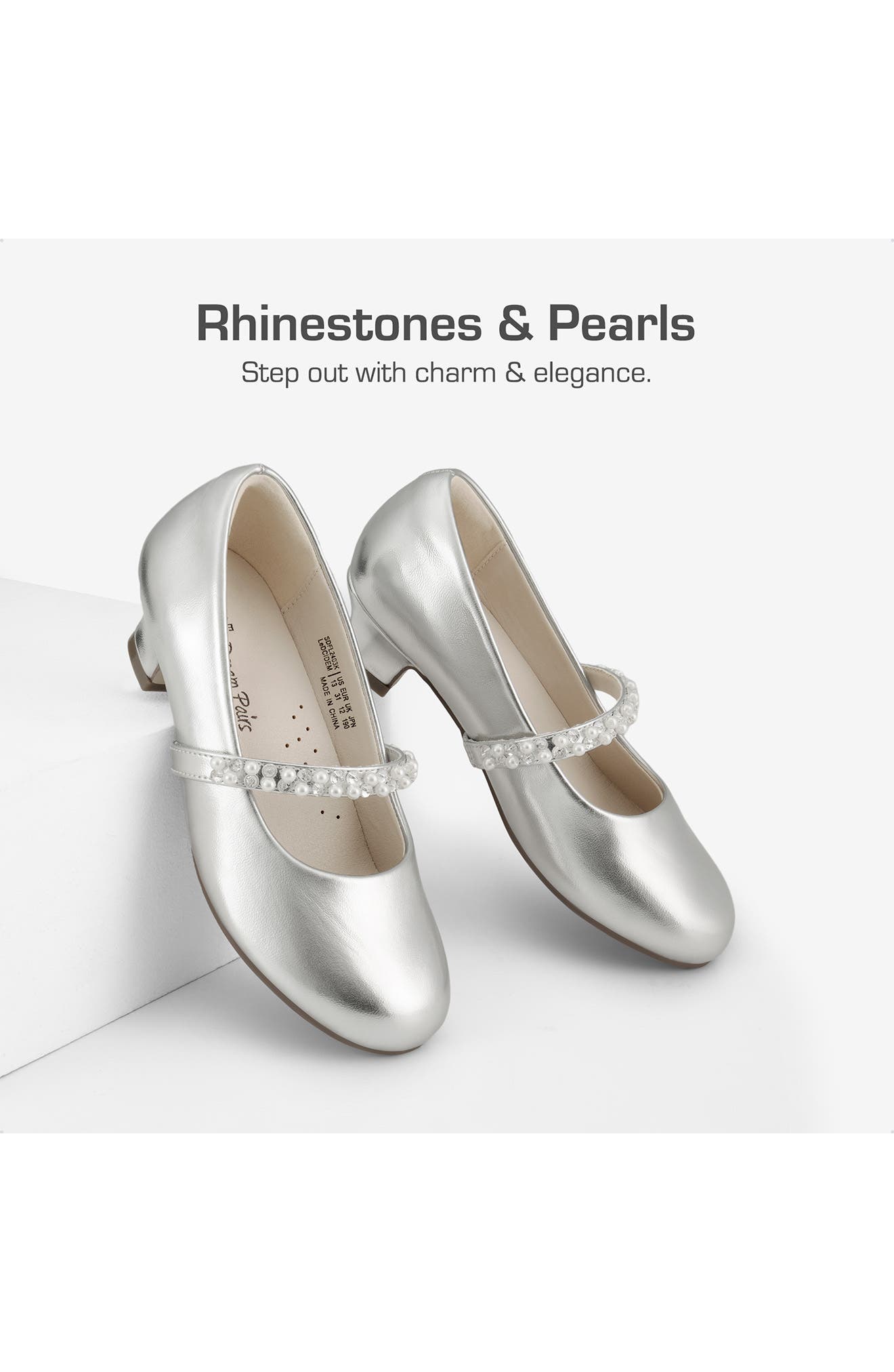 DREAM PAIRS Kids' Embellished Mary Jane Flat, Alternate, color, 