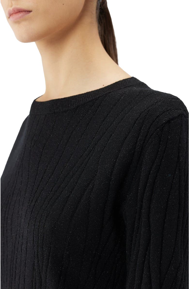 GOBI Mongolian Cashmere Cashmere Silk Sweater with Silver Threading, Alternate, color,