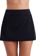 ShapeSolver Side Zipper Pocket Plus Size Swim Skort