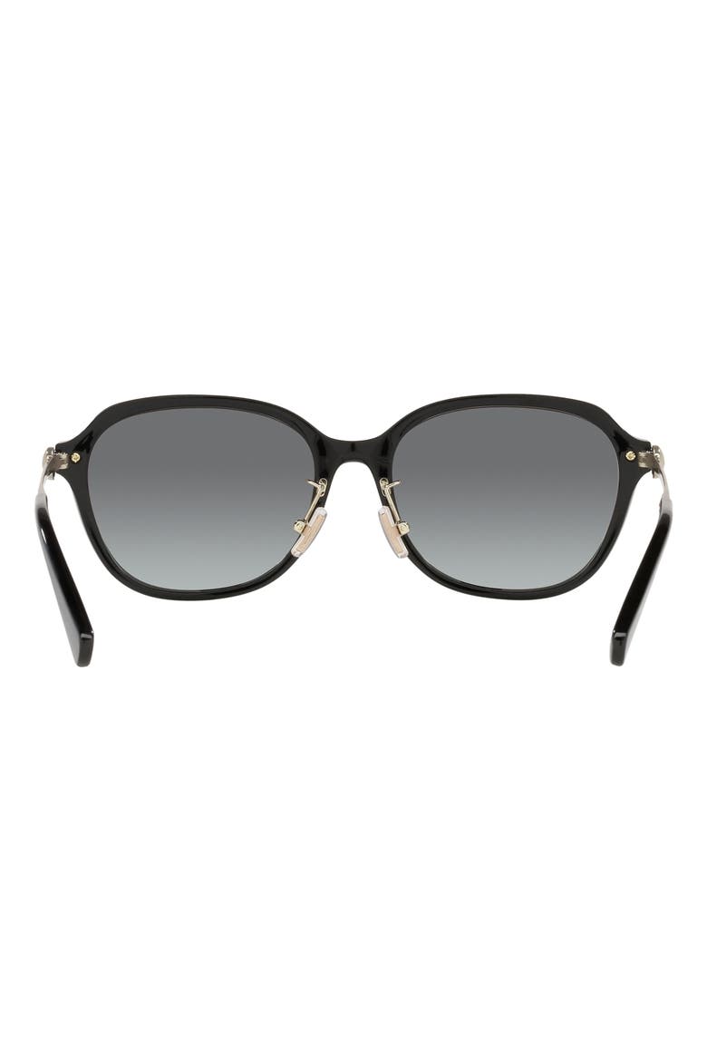 56mm Gradient Square Sunglasses, Alternate, color, BLACK / GREY GRADIENT