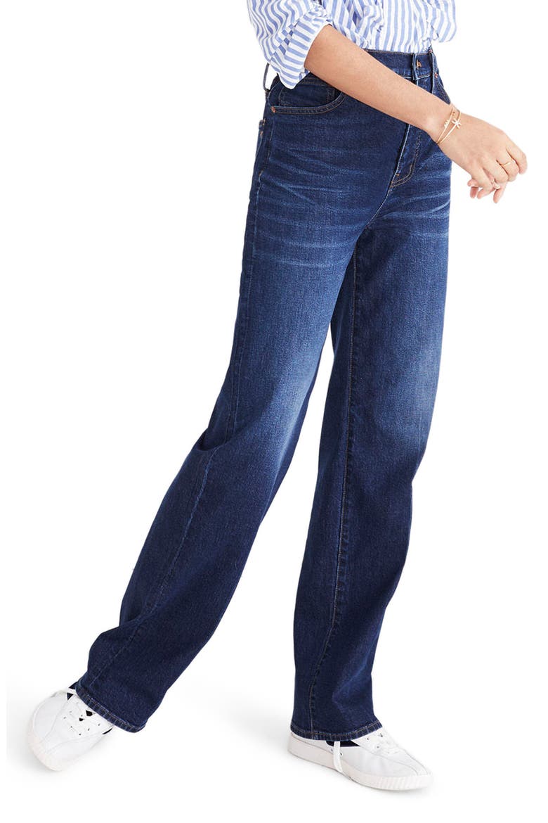 High Waist Wide Leg Jeans, Alternate, color, DORSET WASH