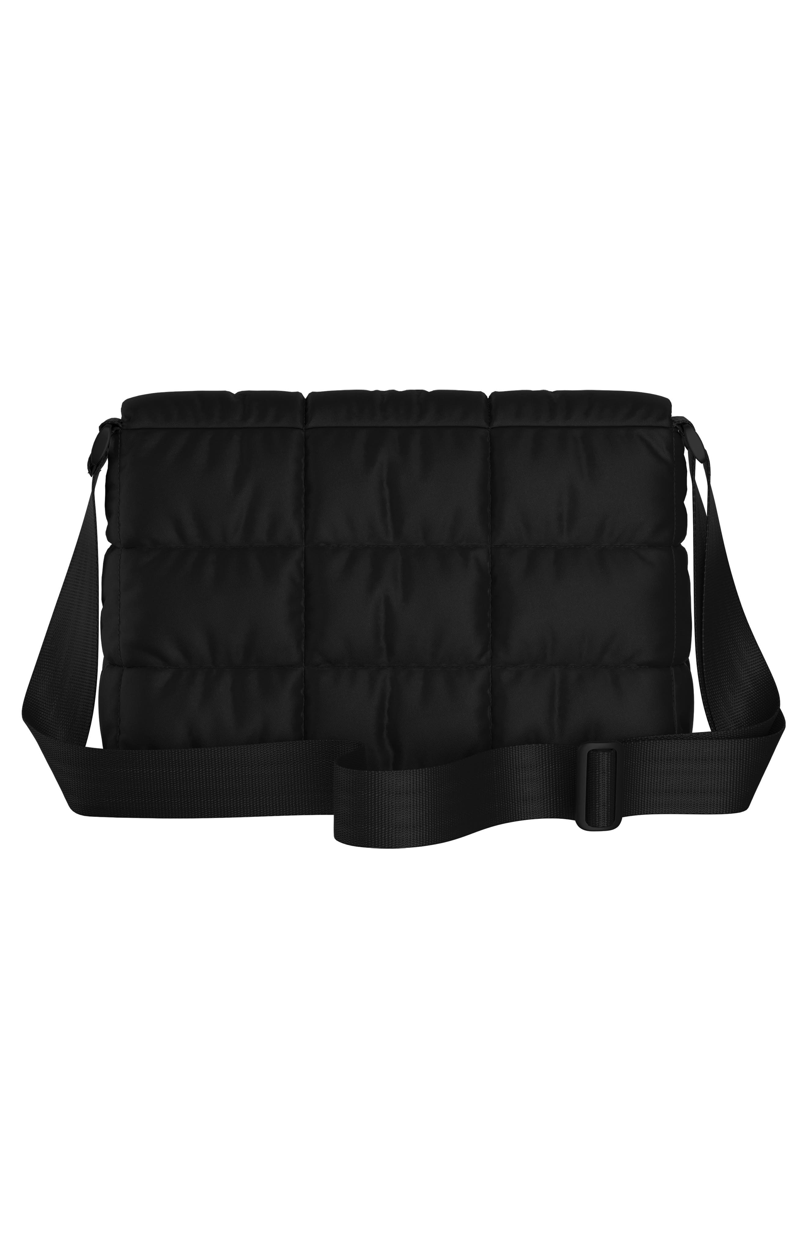 adidas Quilted Flap Crossbody Bag, Alternate, color, Black