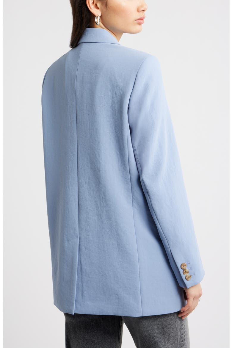 Curator Crepe Relaxed Blazer, Alternate, color, BLUE UMBRA