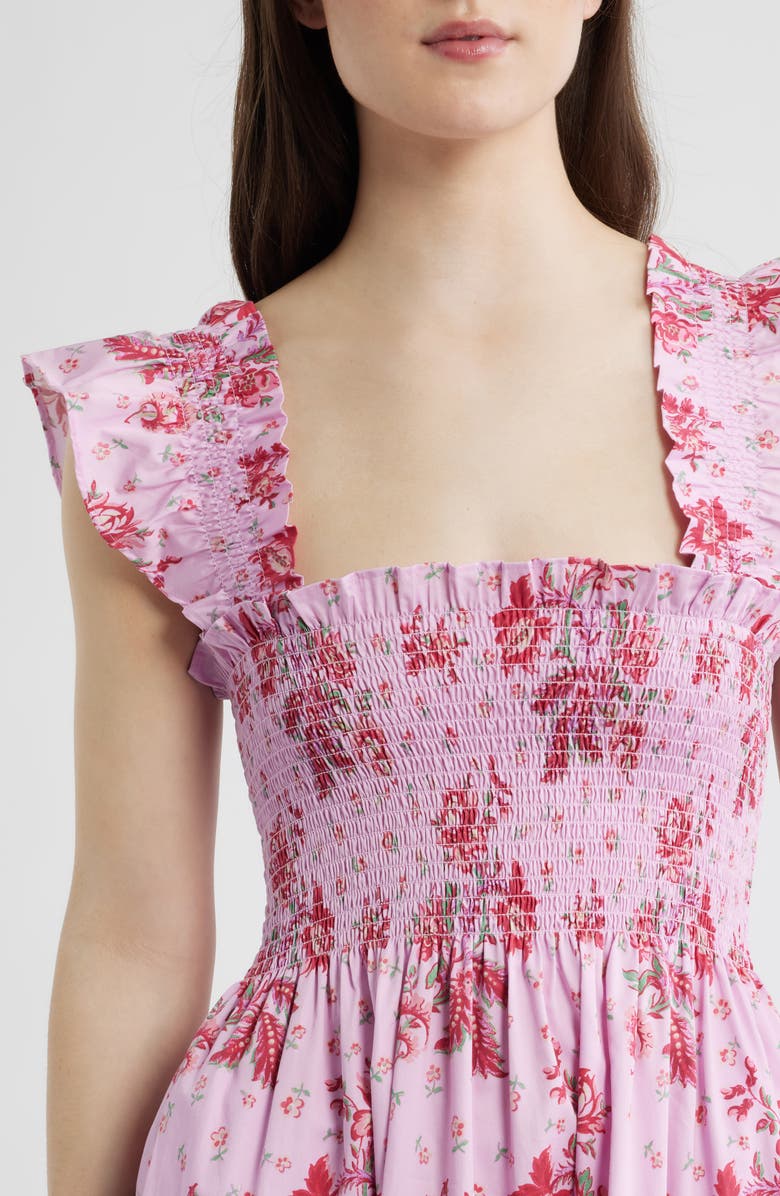 Hill House Home The Ellie Nap Midi Dress, Alternate, color, Delft Bouquet Pink
