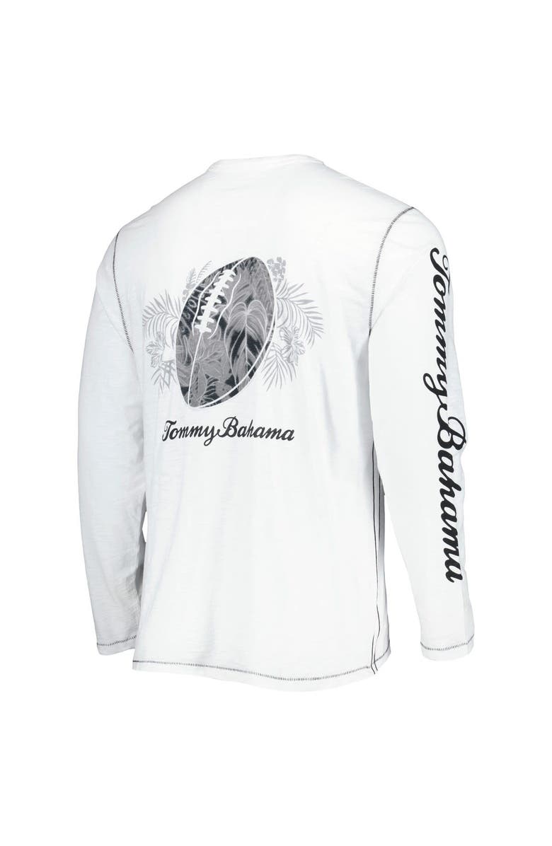 Tommy Bahama Men's Tommy Bahama White Las Vegas Raiders Laces Out Billboard Long Sleeve T-Shirt, Alternate, color, White