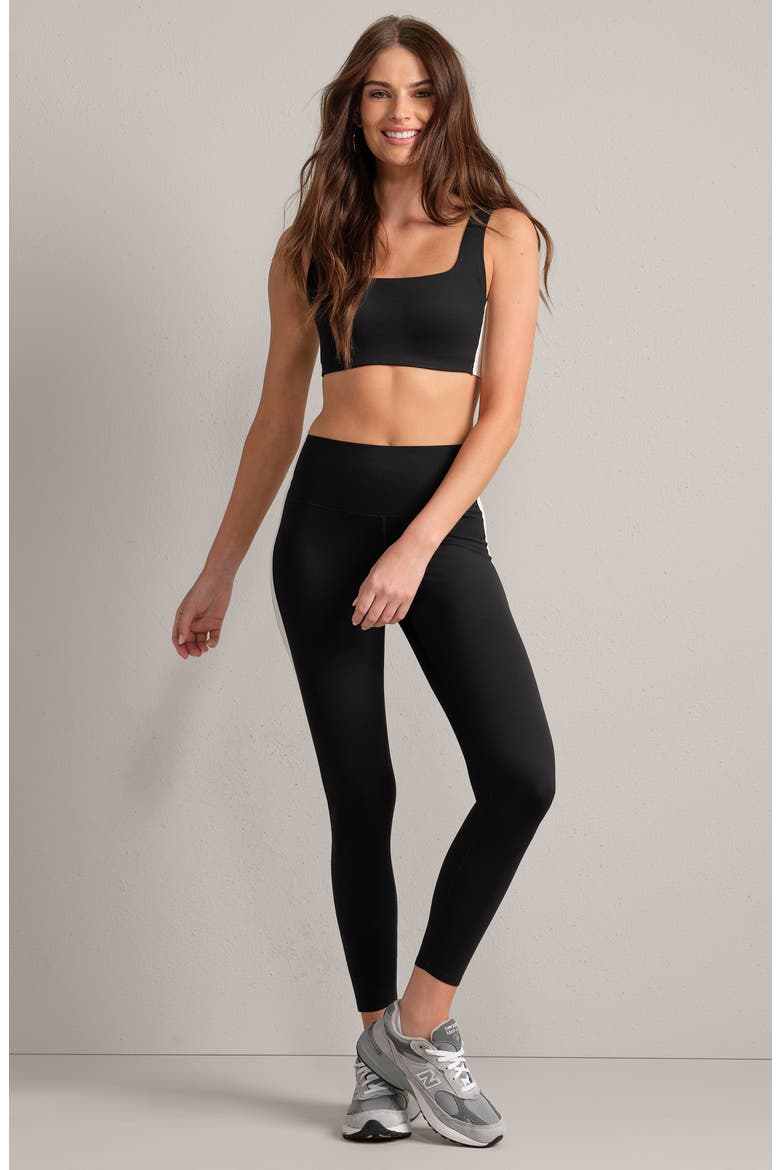 ReviveForm Colorblock UPF 50+ Sports Bra, Alternate, color, BLACK