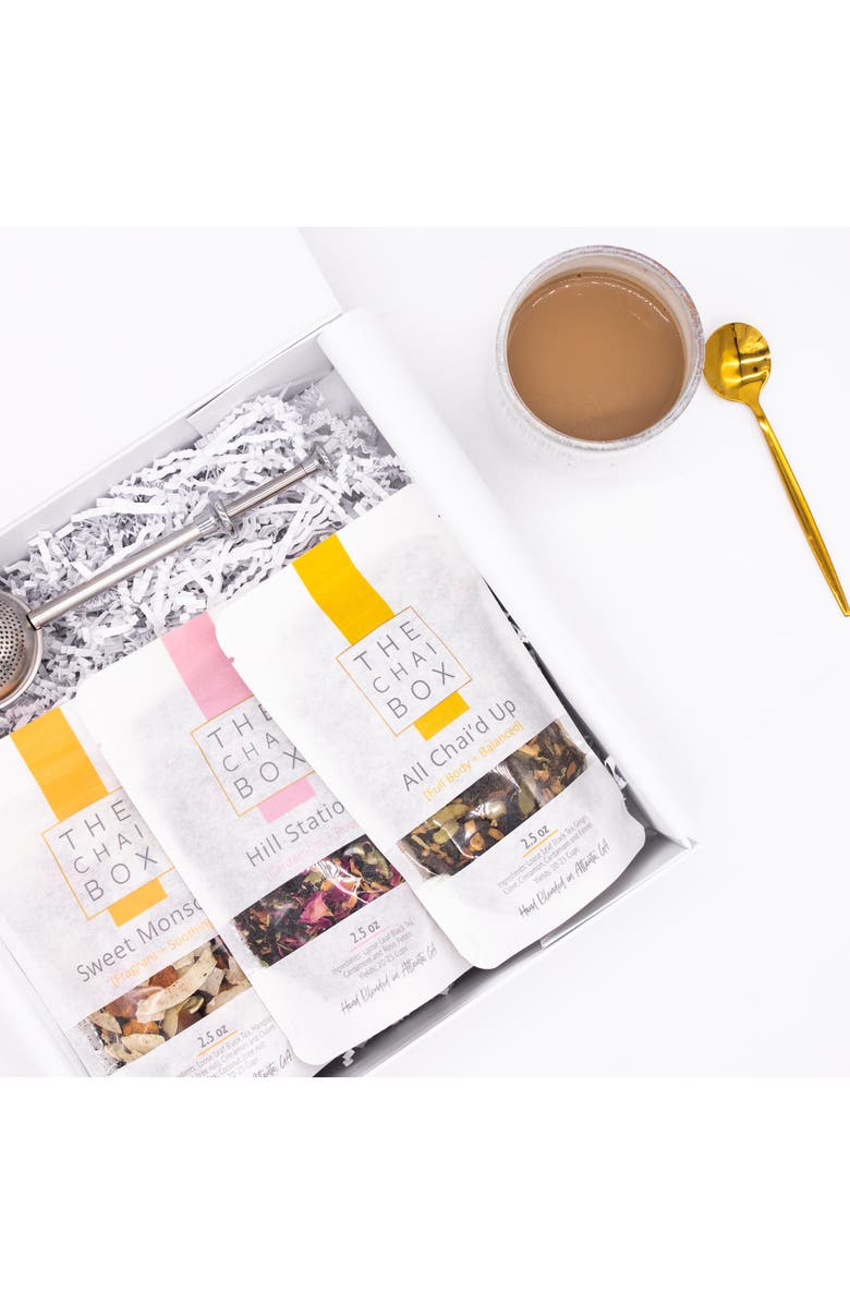 The Chai Box Bestsellers Tea
Steeper Gift Set, Alternate, color, White