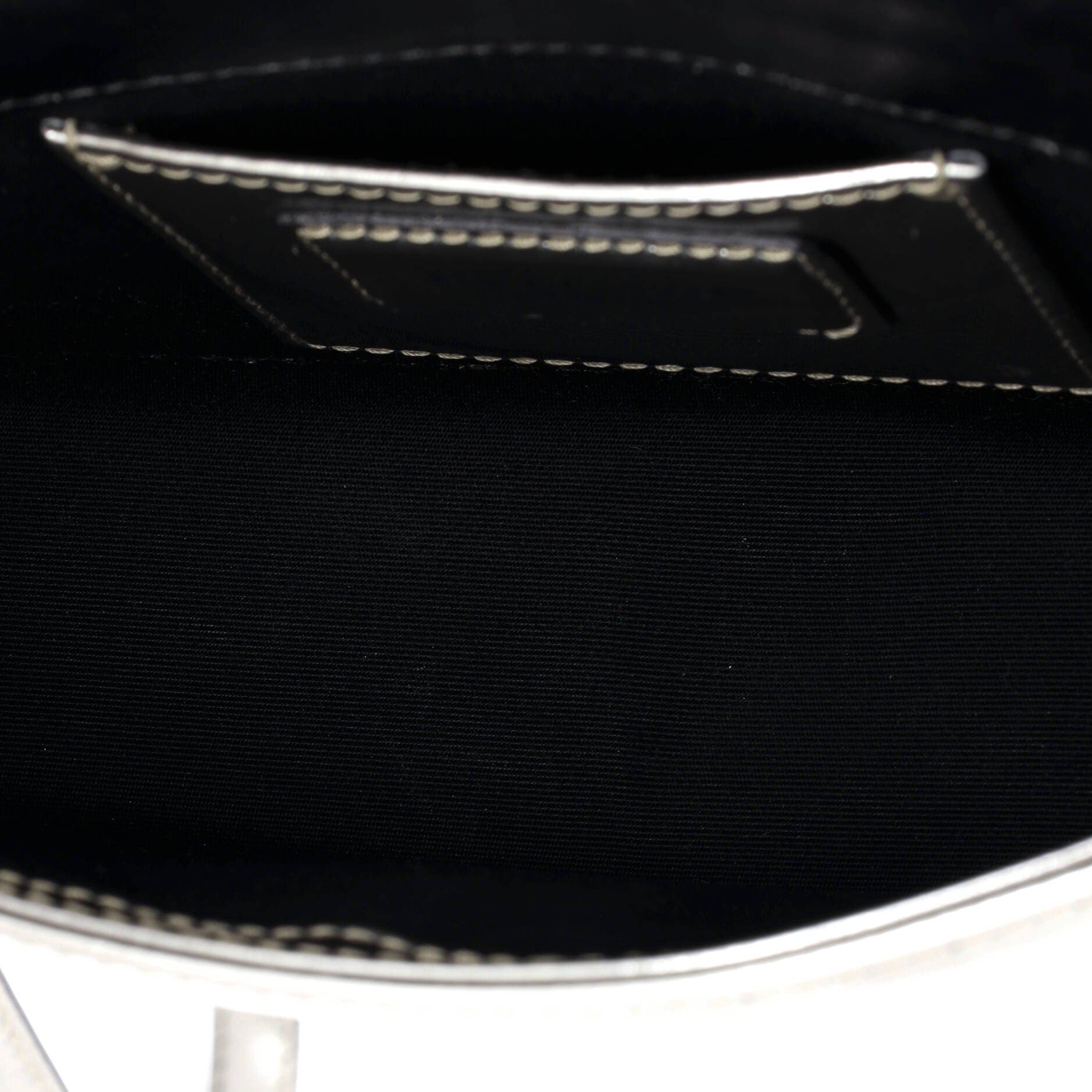 Serpenti Forever Shoulder Bag Metallic Leather Small, Alternate, color, Metallic Silver