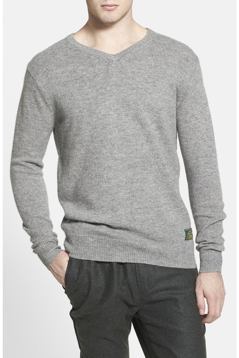 V-Neck Sweater, Main, color, GREY MELANGE