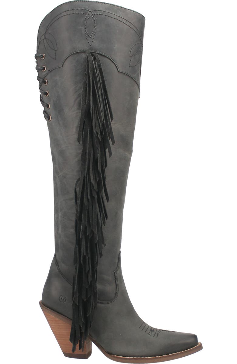 Dingo Sky High Fringe Western Boot, Alternate, color,