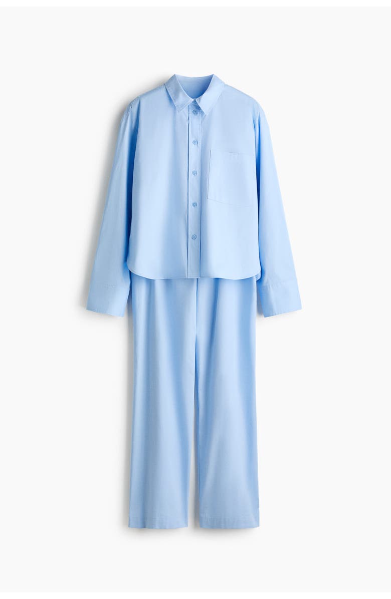 H&M Cotton Pyjamas, Main, color, Blue