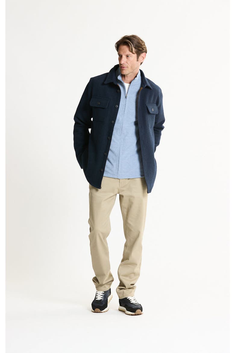 Wool Blend Overshirt, Alternate, color, NAVY